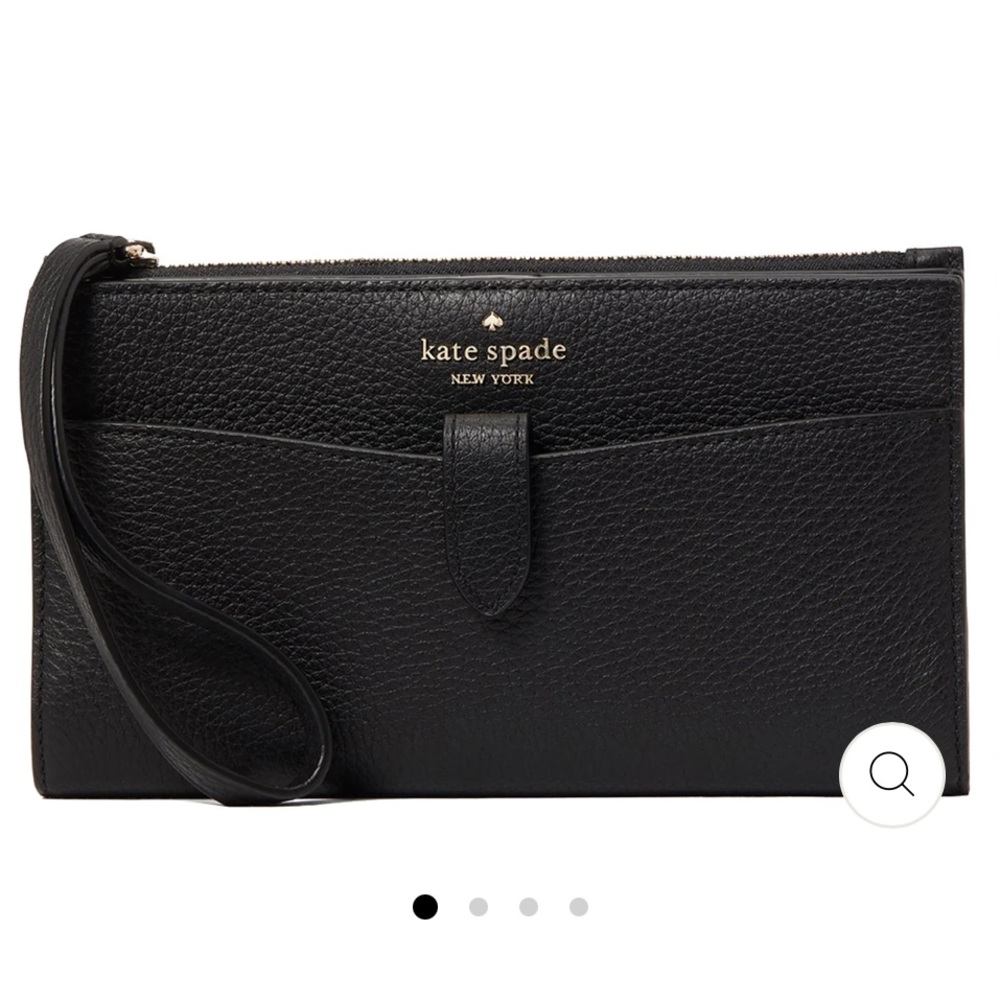 Kate Spade Black Pebbled Leather Clutch